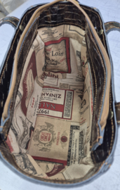 Totebag Handtas S model Jet(je) lakleer