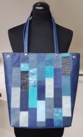 Shopper Model Teuntje Patch&Match blauw