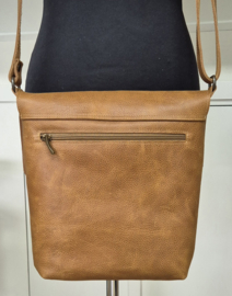 Crossbody Mediumcognac pull-up leer