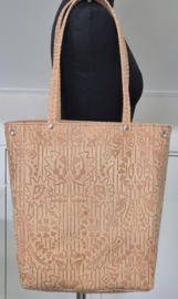 Shopper Model Teuntje suéde (geruwd) printleer