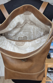 Rugzak Rolltop Medium cognac