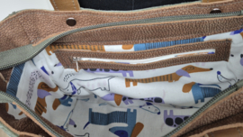 Plunje/postzak  Tote Handtas S model Boetje (25x20x12) met losse schouderband