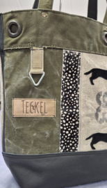 Plunje/Postzak shopper met 2 teckels