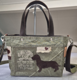 Plunje/postzak  Tote Handtas S model Boetje (25x20x12) met losse schouderband