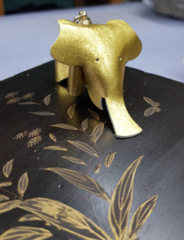 Kerstboom/sleutelhanger Olifant GOUD