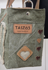 Plunje/postzak  Tote Handtas S model Boetje (25x20x12) met losse schouderband