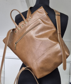 Rugzak Rolltop Medium cognac