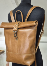 Rugzak Rolltop Medium cognac