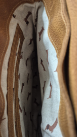 Crossbody Mediumcognac pull-up leer