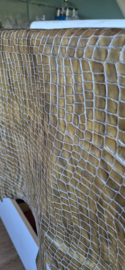 Glossy groenbruin reptielprint