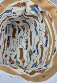 Shopper Model Teuntje okergeel duodone