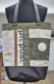 Plunje/Postzak shopper met teckel applicatie