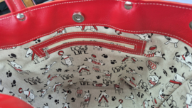 Shopper Grietje Rood met reliëfpootje