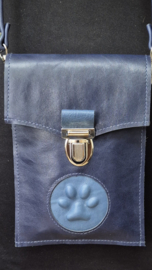 Telefoontasje L blauw met lichtblauw pootje 02