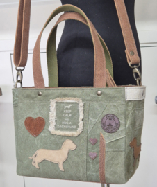 Plunje/postzak  Tote Handtas S model Boetje (25x20x12) met losse schouderband
