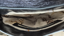 Crossbody Medium harige panterprint & zwart