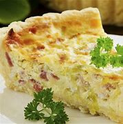 Quiche Lorraine met spekjes en prei