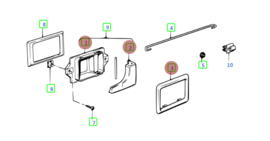 E30 Deurhendel binnenkant deur - aluminium