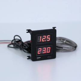E30 clock plate with double display + USB