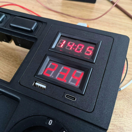 E30 clock plate with double display + USB