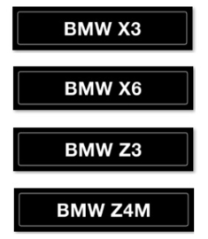 Showroom plates - X and Z models