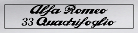 Alfa Romeo Showroomplaten