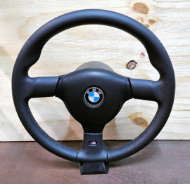 E24/E28/E30/E34 M-Tech II steering wheel, newly upholstered - 370mm