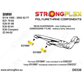 E30 Rear trailing arm bush kit eccentric SPORT​ - 036232A