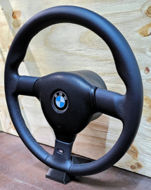 E24/E28/E30/E34 M-Tech II steering wheel, newly upholstered - 370mm