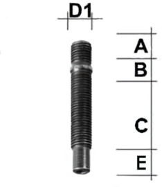 Radbolzen-Kit Gewinde 68 bis 90mm