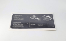 S48. Convertible roof card insert