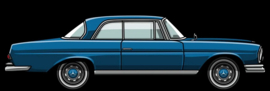 Mercedes Dakhemel W111 Coupé met dakraam
