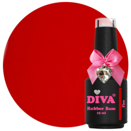 Diva Rubber Basecoat Fire 15 ml