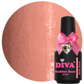 Diva Gellak Rubber Base Coat Dark Peach 15 ml