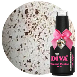 Diva Topcoat Flaking Fine Copper - No Wipe 15 ml