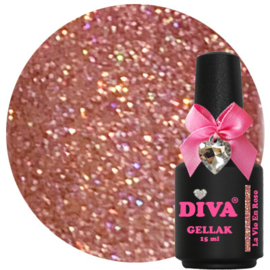 Diva Gellak Kisses By a Rose Collection 15 ml +Diamodline Touched by a Rose Collection