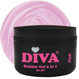 Diva Builder Gel Low Heat 3-in-1 Pink 50 ml