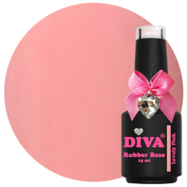 DIVA Gellak Rubber Base Coat Lovely Pink 15ml
