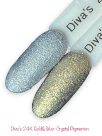 Set Diva 24K Crystal Pigmenten Gold & Silver