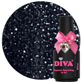 Diva Topcoat Sparkling Silver zonder plaklaag 15 ml