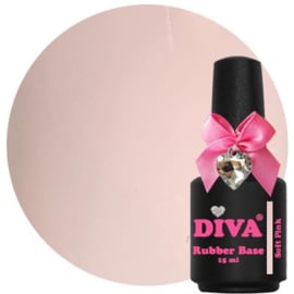 DIVA Gellak Rubber Basecoat  Soft Pink 15  ml