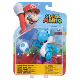 Light Blue Yoshi with Egg 10cm wave 40 super mario nieuw