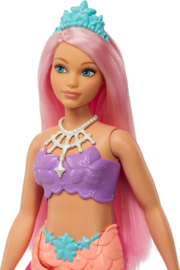 Zeemeermin pop met roze haar 28 cm Barbie Dreamtopia nieuw