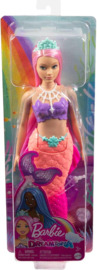 Zeemeermin pop met roze haar 28 cm Barbie Dreamtopia nieuw