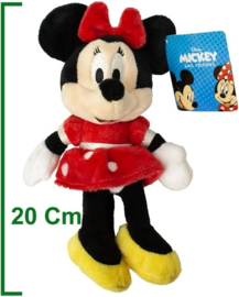 Minnie Mouse Rood Jurkje, nieuw, pluche, 20cm