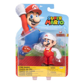 Fire Mario with Fire Ball 10cm wave 41 super mario nieuw