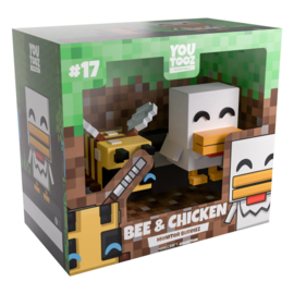 Bee and Chicken Monitor Buddiez 4cm en 5 cm Minecraft nieuw Youtooz