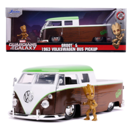 1963 VW Bus Pickup met Groot figuurtje 1:24 Marvel nieuw