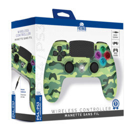 PS4/PC Wireless Controller green camo nieuw freak & geeks