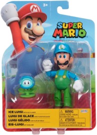 Ice Luigi with ice Flower 10cm wave 31 super mario nieuw